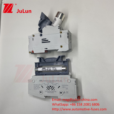 Solar-PV-Sicherung mit Kupfer-Sicherungselement Material RO17 Schnellblas-Keramik DIN Rail Moun 22x58MM Italweber-Sicherung 500V