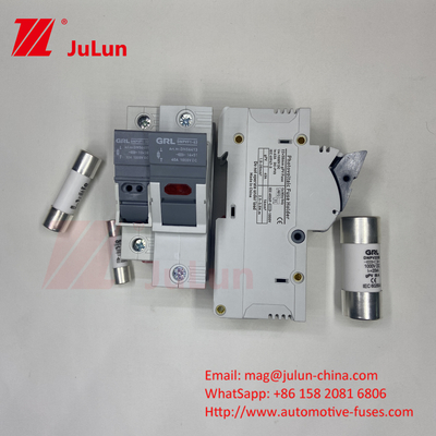 SeanRo Solar PV Din Rail Sicherungshalter für Sicherungsverbindung 10*38mm 1000V 15amp DC Sicherung 25A