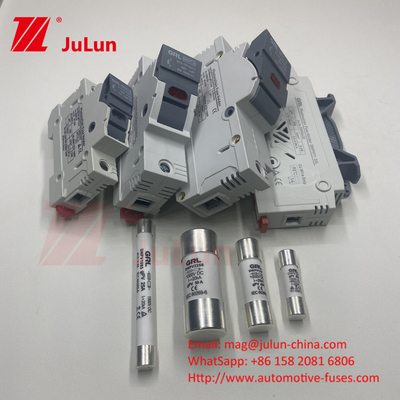 Zylindrische Sicherung Solarfotovoltaik Sicherung Nennstrom 10A 12A 15A 16A 20A 25A 30A 32A 40A 50A 63A
