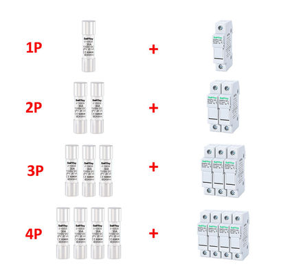 IEC-zertifizierte 10*38mm PV-Sicherung 20A 1000VDC-Sicherungshalter