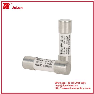 15A 1000VDC GPV Sicherung 10*38 für Solaranlagen IEC60269-6