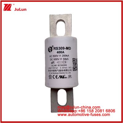 RS309-MD 400A 500VAC 200KA 500VDC 50KA AR Röhren-Keramik-Fusile für Fahrzeuge