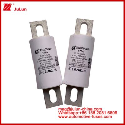 RS309-MF 175A 750VDC UL Tubulierte keramische Sicherung AR 750VDC/700AC IEC 20KA GB 5-800A für Elektrofahrzeuge und Kraftsysteme